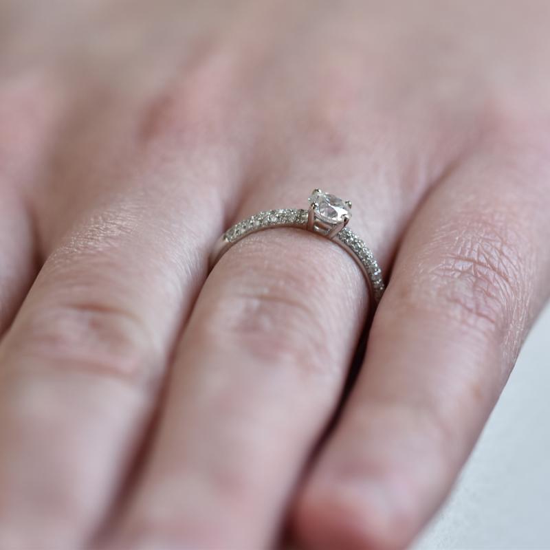 Zlatý zásnubný prsteň s 0.32 ct IGI certifikovaným lab-grown diamantom Ranamie 125429