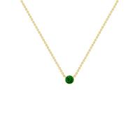 Strieborný minimalistický náhrdelník s tsavorit granátom Vieny