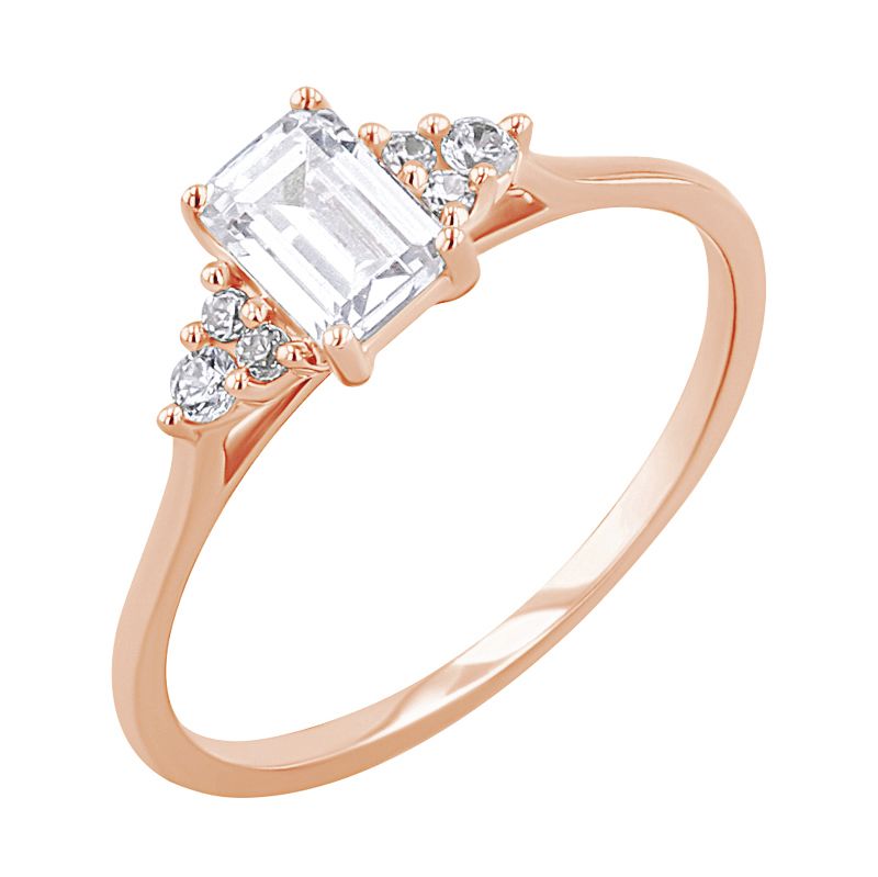 Zásnubný prsteň s emerald diamantom Rhea 125949