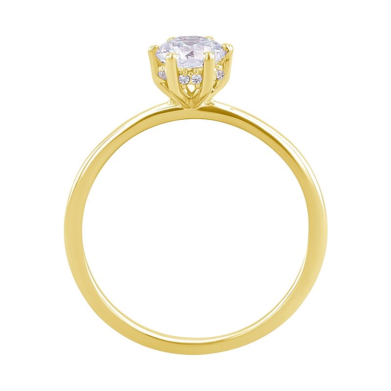 Zdobený zásnubný prsteň s lab-grown diamantmi Juana 127509