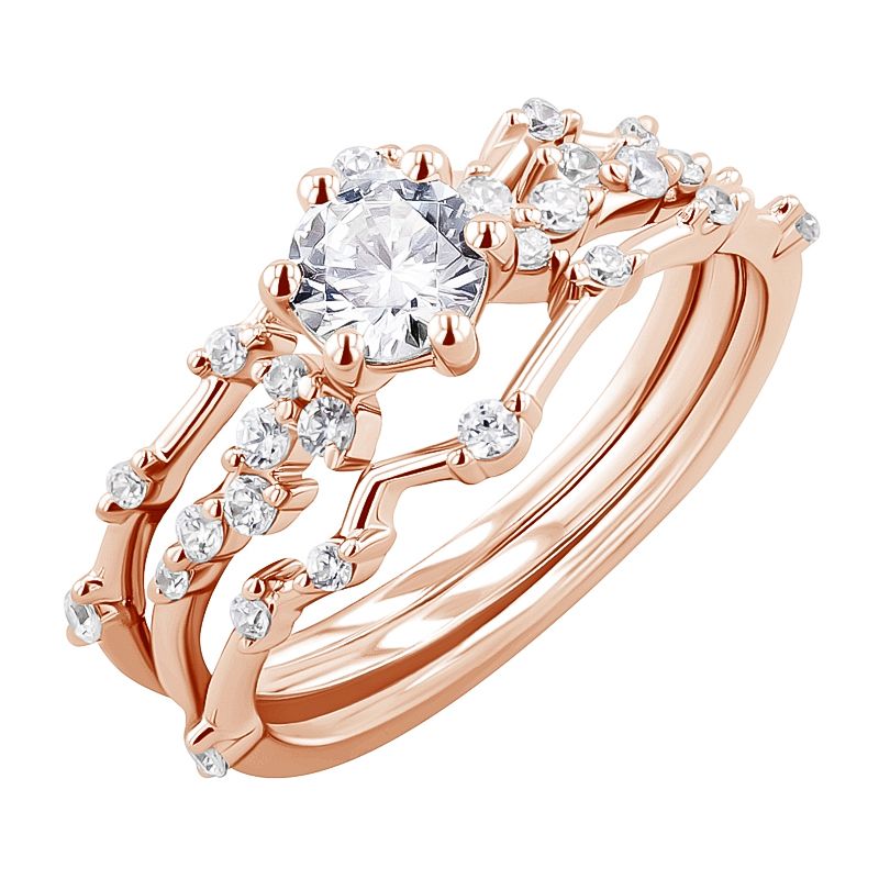 Set prsteňov s možnosťou výberu diamantu Londie 128019