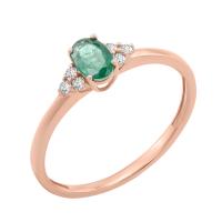 Zásnubný prsteň so smaragdom a diamantmi Kylie