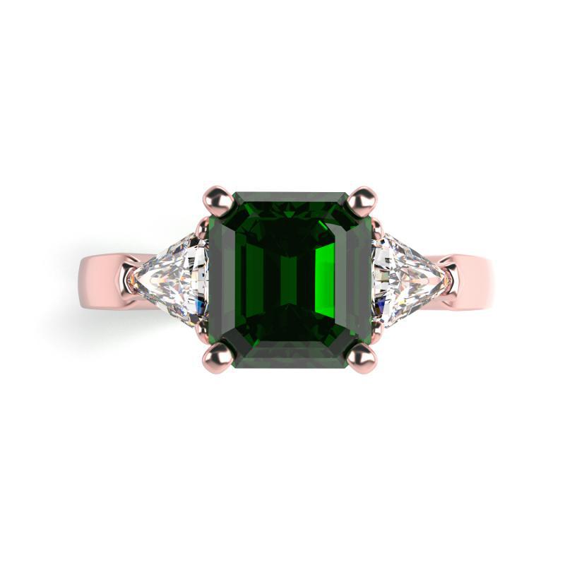 Smaragdový prsteň zo zlata 13019