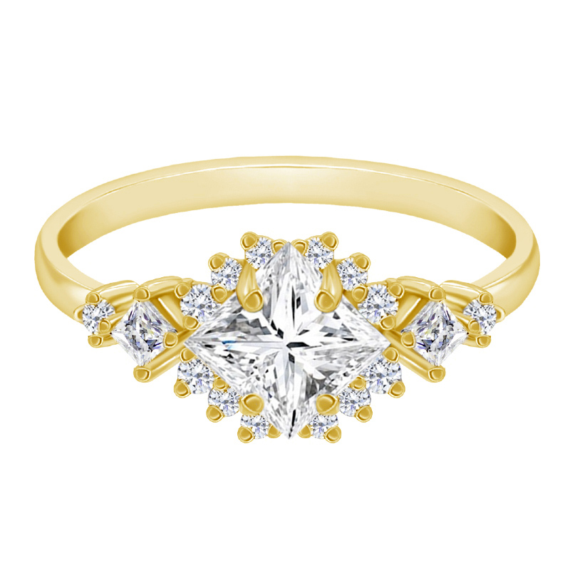 Zásnubný prsteň s princess certifikovaným lab-grown diamantom Nairne 130679