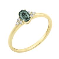 Zásnubný prsten s prírodným alexandritom a diamantmi Kylie