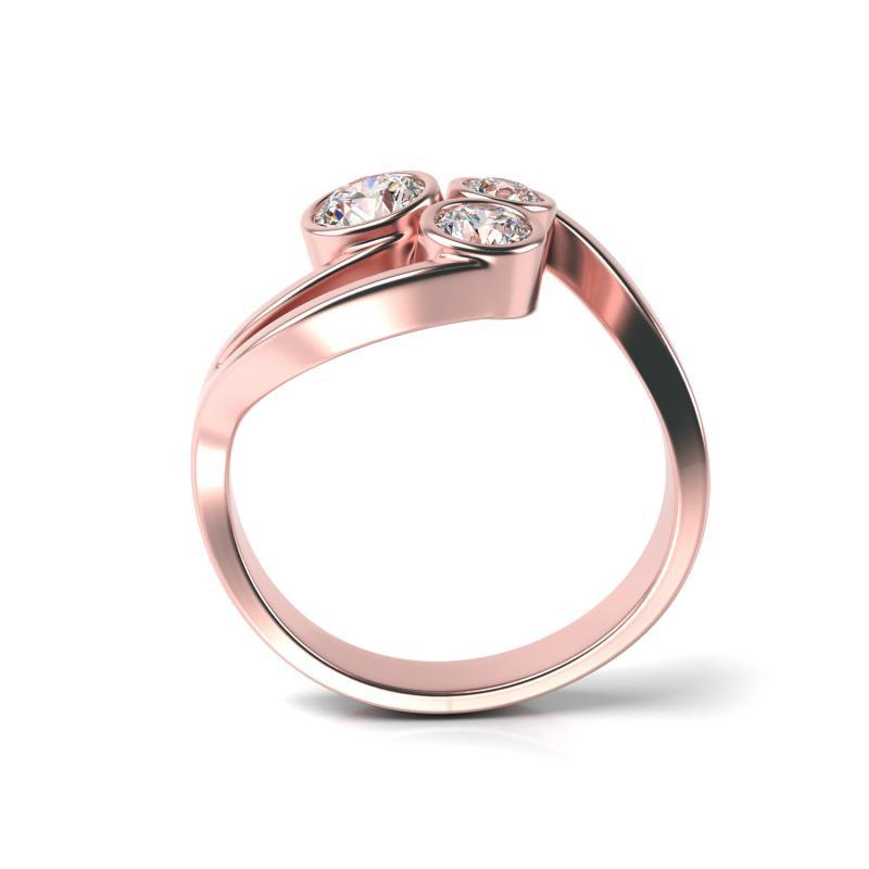 Zásnubný prsteň z ružového zlata 14069