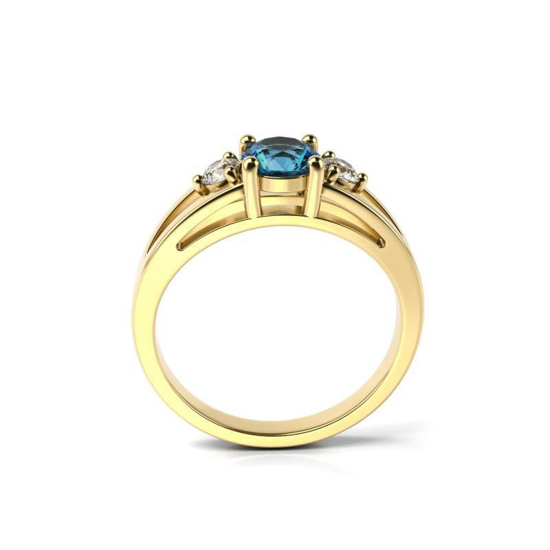 Prseň s modrým diamantom 16699