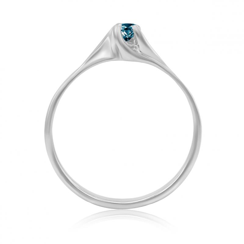 Prsteň s modrým diamantom 23069