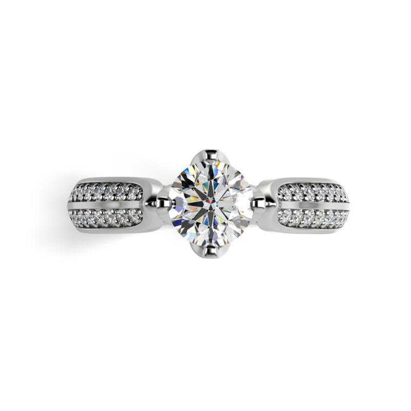Prsteň s diamantmi 24119