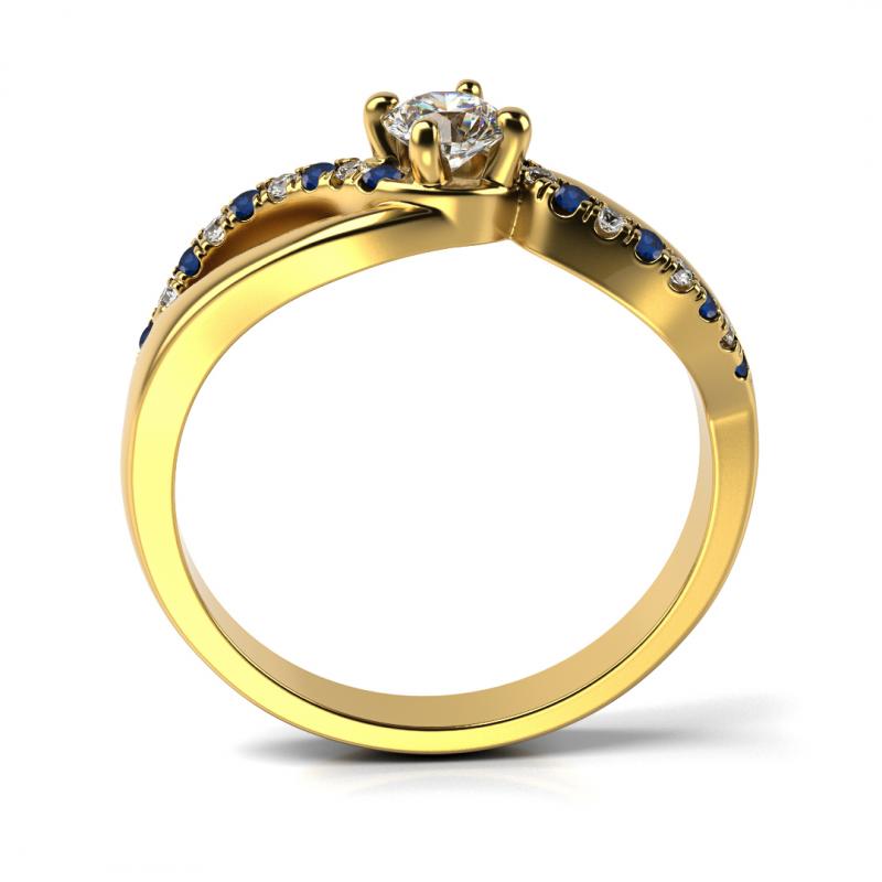 Zásnubný prsteň s drahokamami 24919