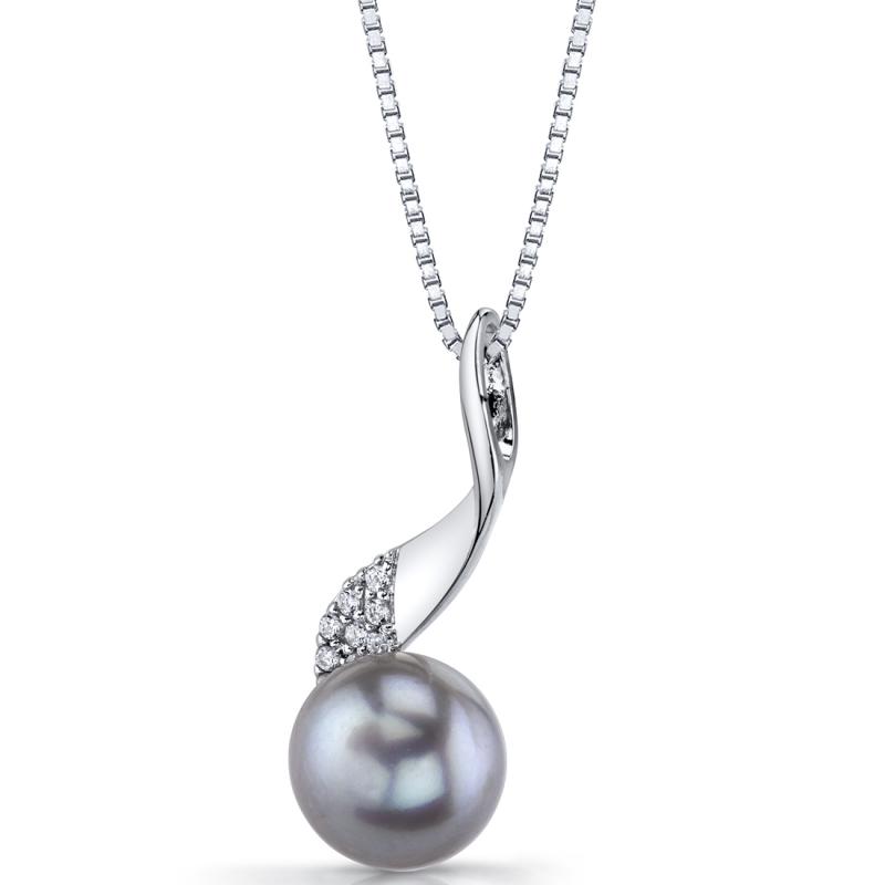 Elegantný strieborný prívesok s perlou a zirkónmi Anyla