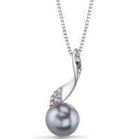 Elegantný strieborný náhrdelník s perlou a zirkónmi Anyla