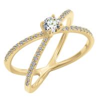 Dvojitý zásnubný prsteň s diamantmi Saiph