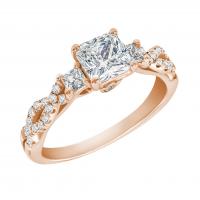 Zásnubný prsteň plný diamantov Hesun