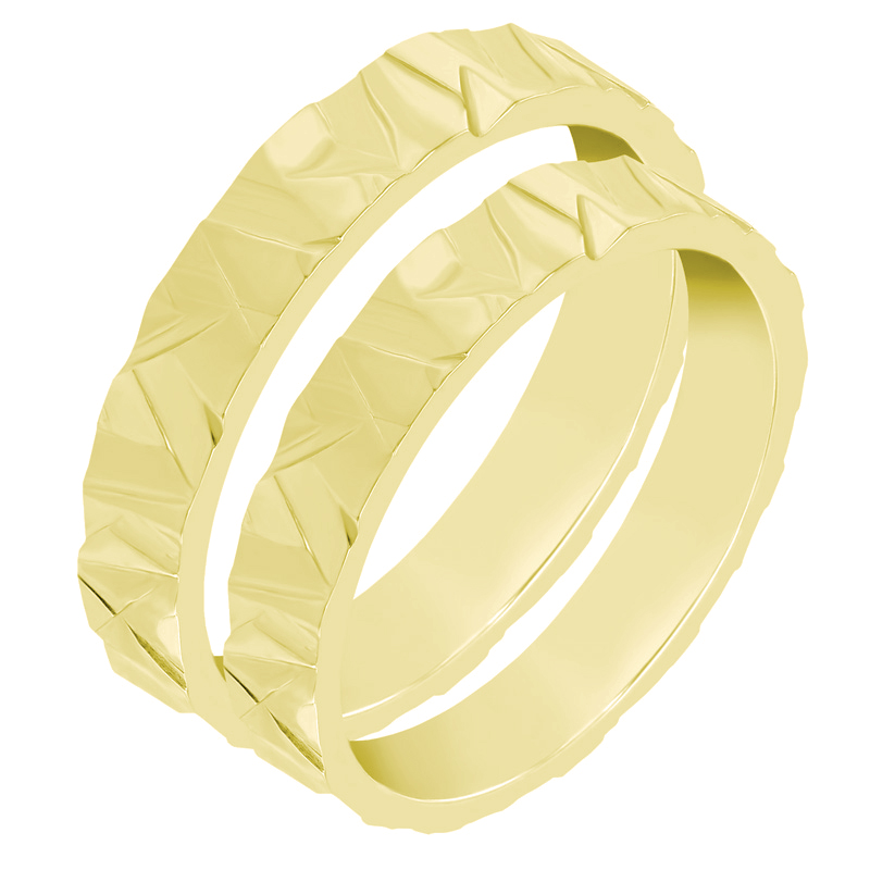 Zlaté prstene s reliéfom 37809