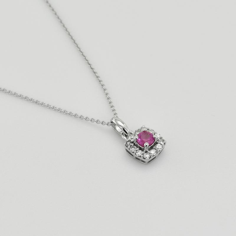 Zafírový halo náhrdelník s diamantmi Darcie 41729