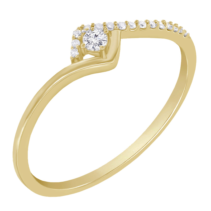 Zlatý prsteň s diamantmi Laurena 41759