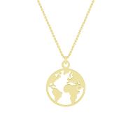 Zlatý náhrdelník s mapou sveta Globe