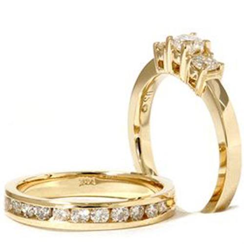 diamantové prstene zo žltého zlata 4329