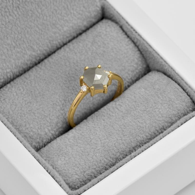Prsteň s diamantom zo zlata 44219