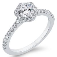 Zásnubný halo prsteň s diamantmi Salma