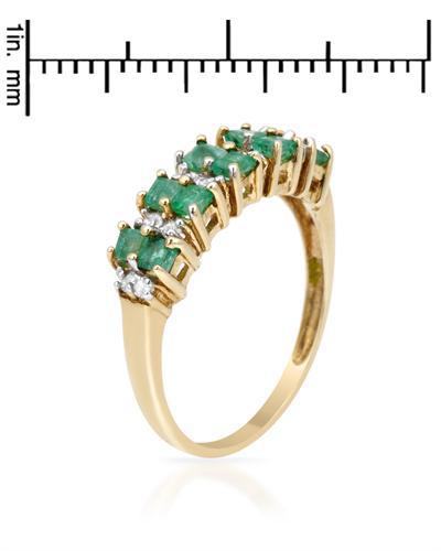 Zlatý prívesok so smaragdmi a diamantmi 55109