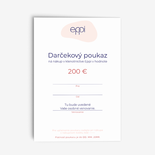 Darčekový poukaz 200 eur od Eppi