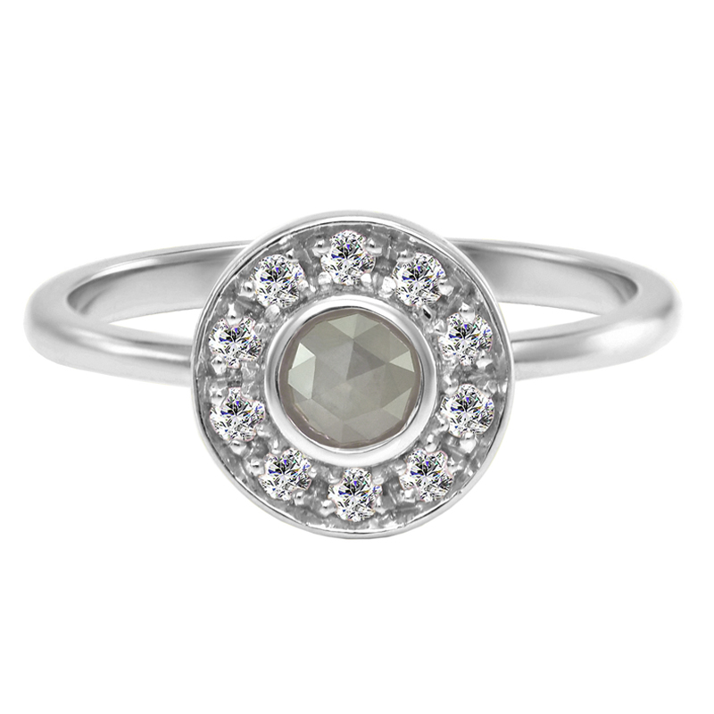 Elegantný prsteň z bieleho zlata 59309
