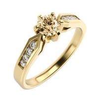 Zásnubný prsteň so champagne diamantom Darreh