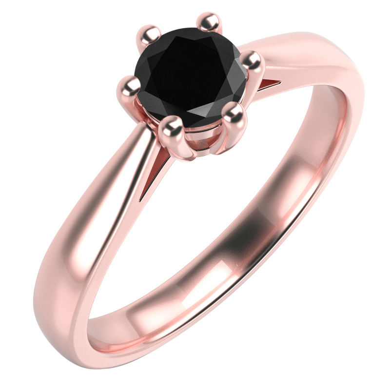 Zásnubný prsteň s čiernym diamantom Nadiel