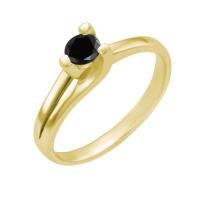 Zásnubný prsteň s čiernym diamantom Carmeh