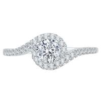 Elegantný zásnubný prsteň s moissanitom a lab-grown diamantmi Emmalyn