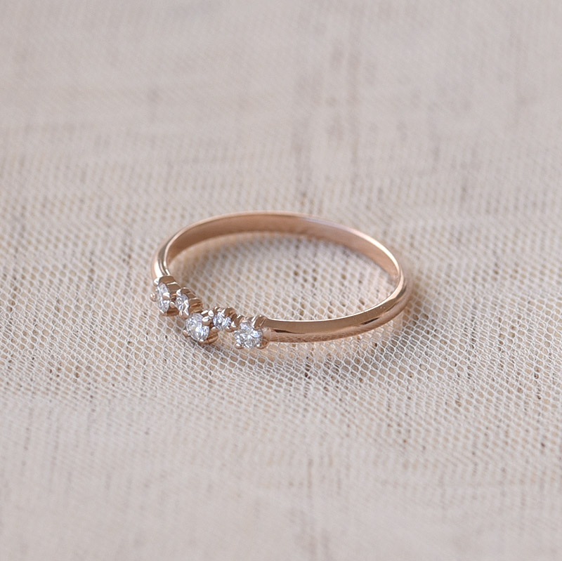 Zlatý prsteň s diamantmi 67449