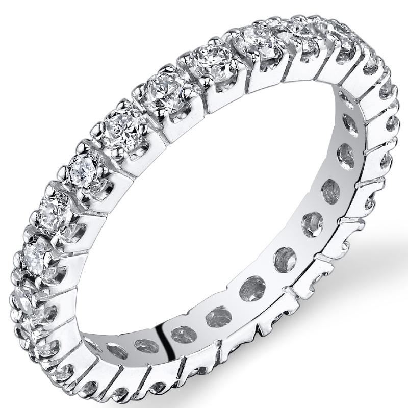 Zlatý eternity prsteň s 1ct laboratórne vytvorenými diamantmi