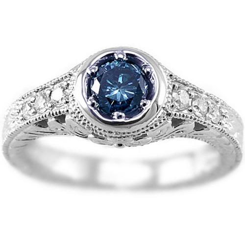 Zásnubný prsteň s modrým diamantom Allynah