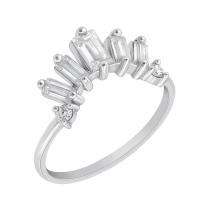 Jedinečný vykrojený prsteň s diamantmi Odilia