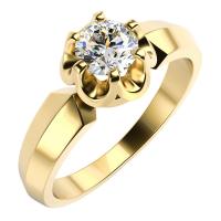 Zásnubný prsteň so syntetickým diamantom Kervin
