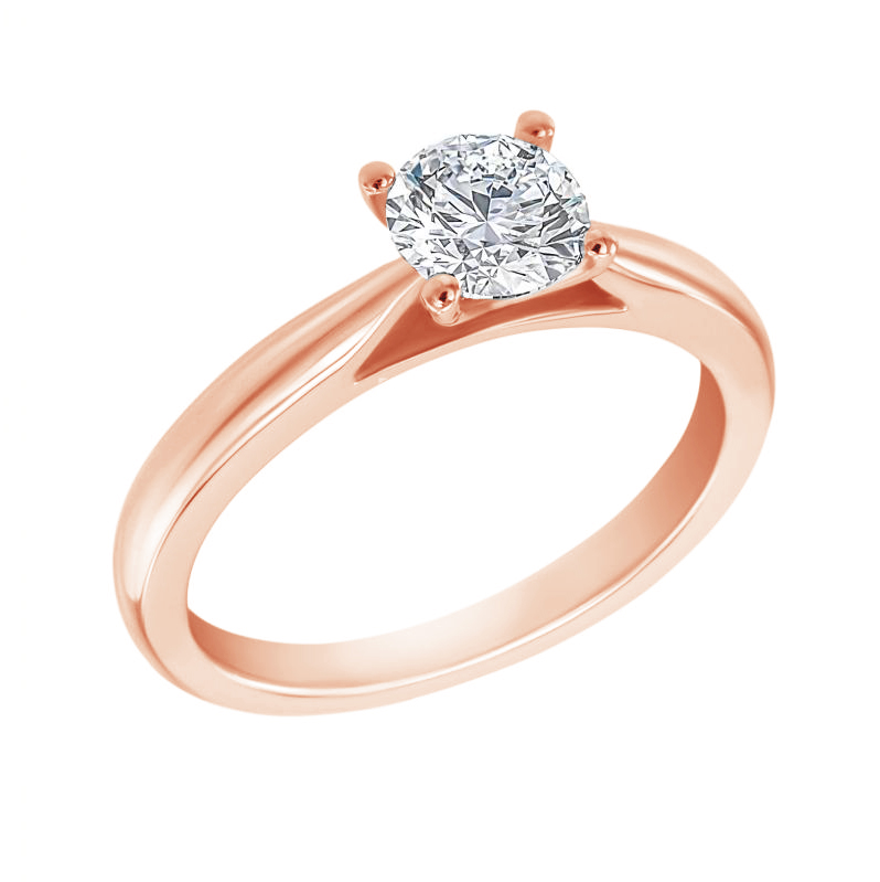 Zásnubný diamantový prsteň z ružového zlata 74019