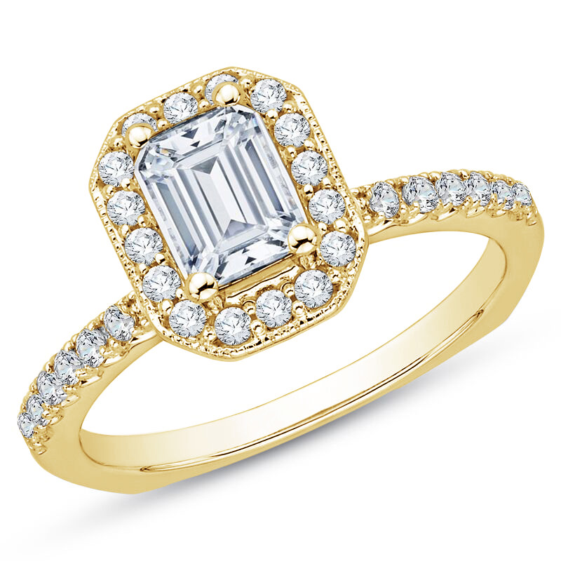 Zlatý diamantový prsteň pre zásnuby 75159