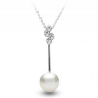 Zlatý náhrdelník s perlou a diamantmi Marilla