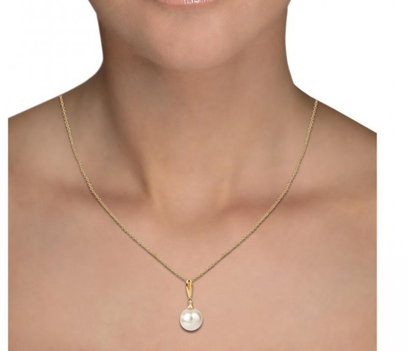 Náhrdelník s perlou a diamantom Sanderia 7969