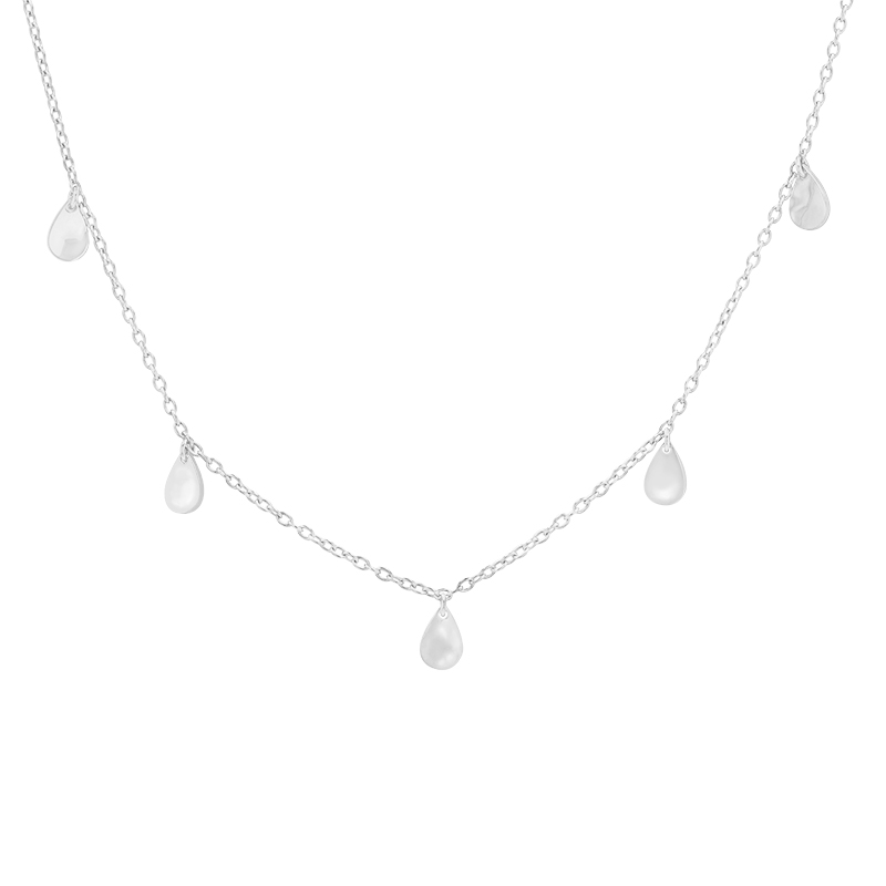 Strieborný náhrdelník s drobnými kvapkami Lucie 82129