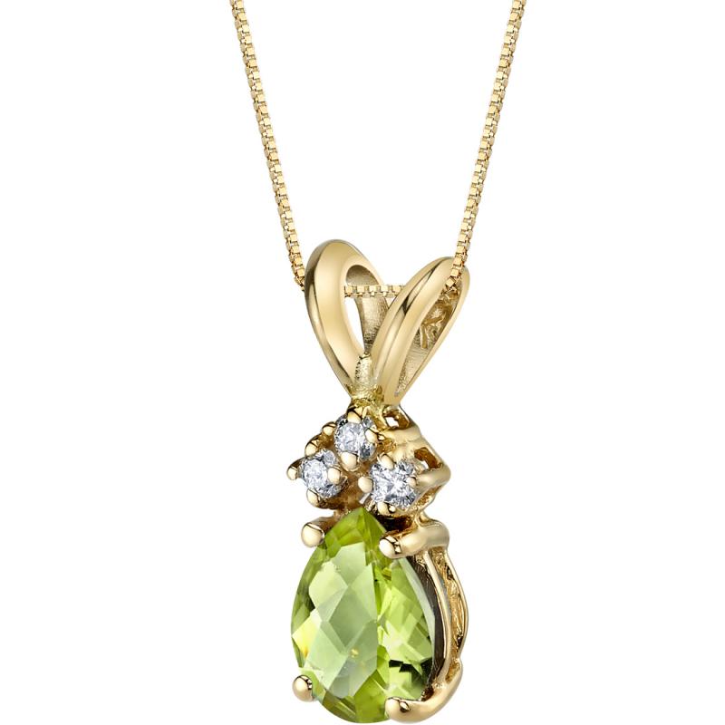 Zlatý náhrdelník s olivínom Tamazina