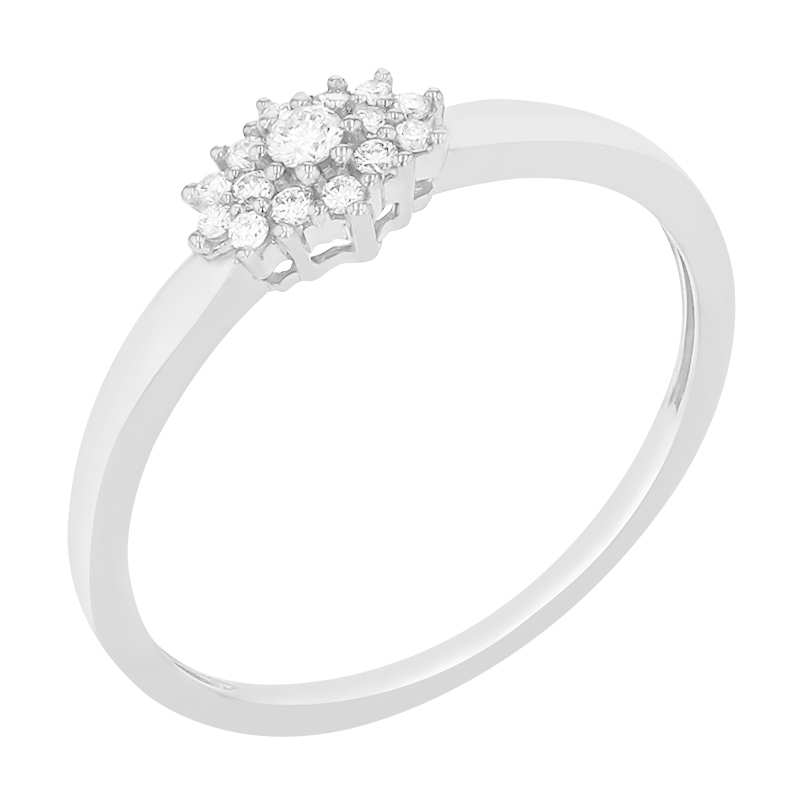 Elegantní diamantový prsteň z bieleho zlata 83109