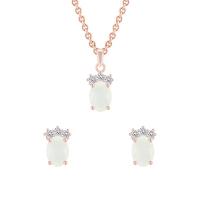 Strieborná kolekcia s topásmi a mesačným kameňom Daru