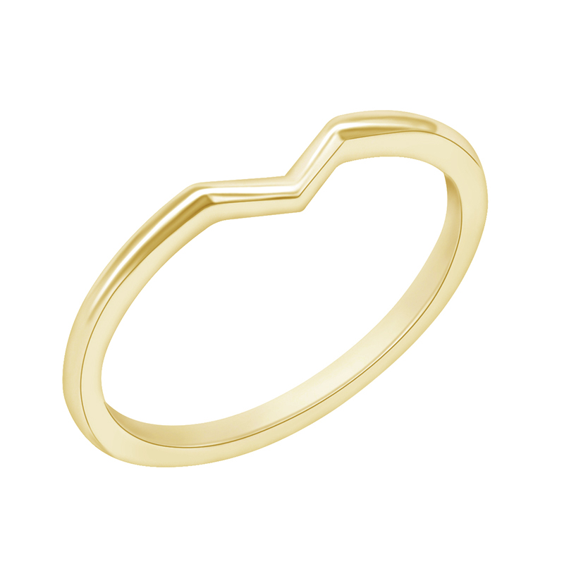 Minimalistický vykrojený prsteň zo žltého zlata 90899
