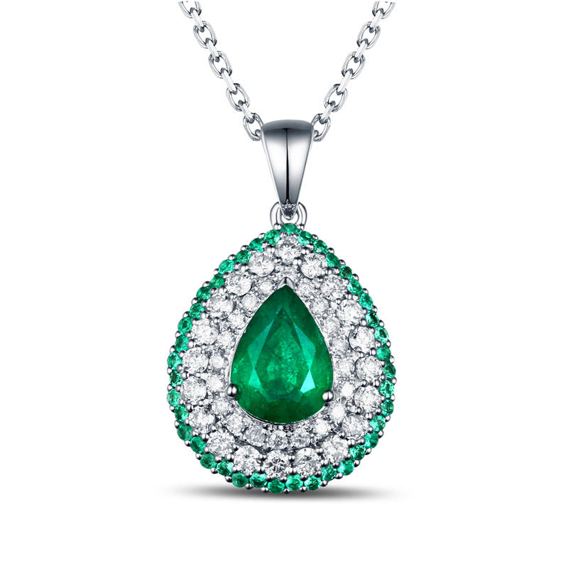 Zlatý náhrdelník plný smaragdov a diamantov Holers