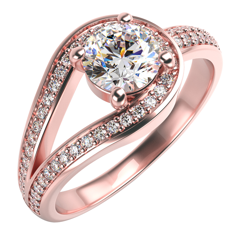Zlatý prsteň z ružového zlata 98969