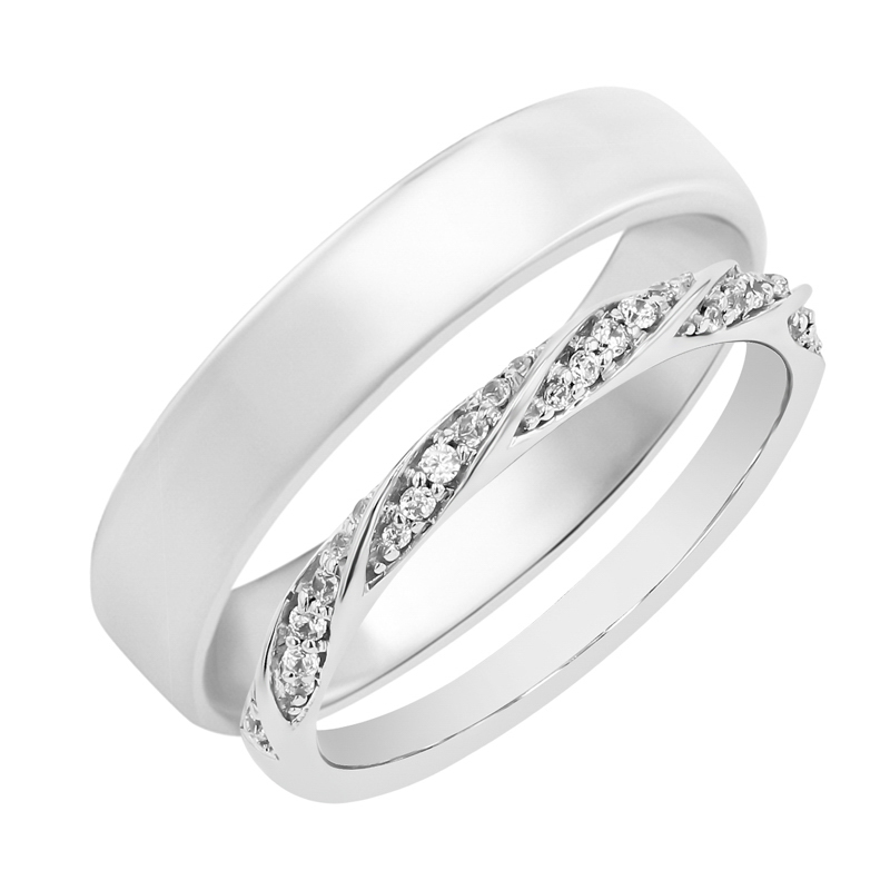 Eternity prsteň s lab-grown diamantmi a pánsky komfortný prsteň Joanne