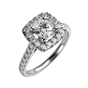 Zásnubné prstene s diamantmi v halo štýle